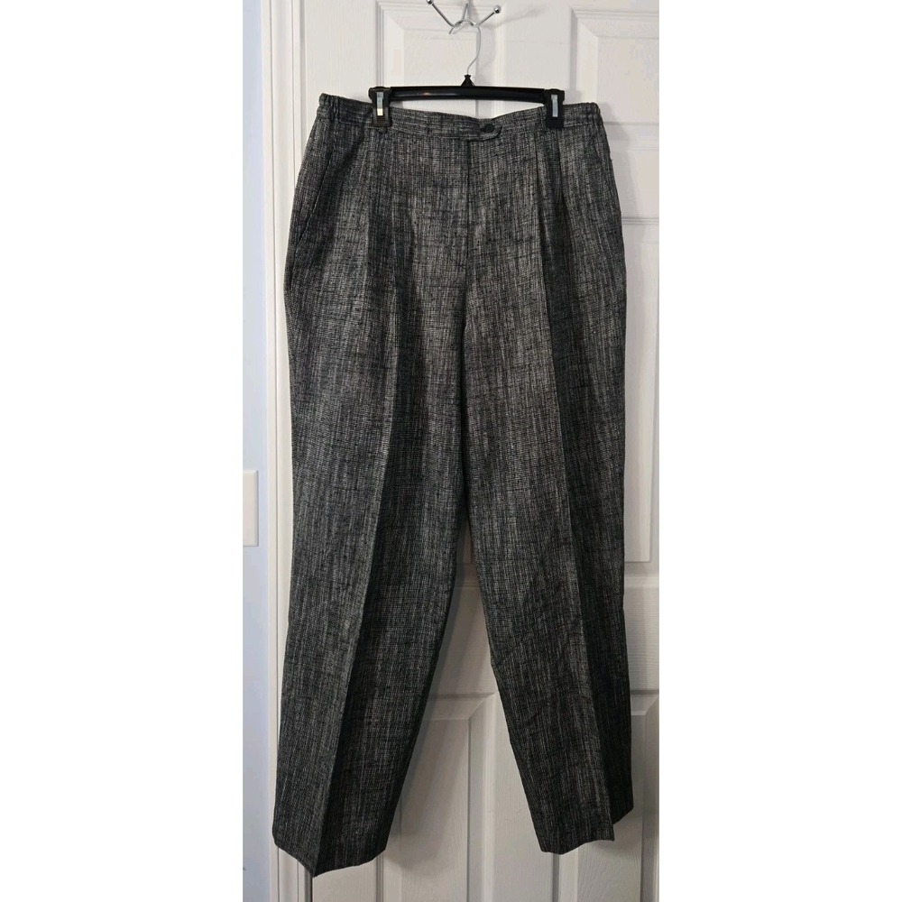 Orvis Womans Silk & Wool Blend Dress Pants Size 20 Black & Grey